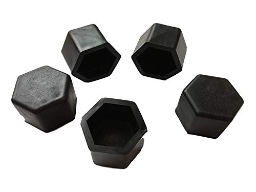 20 x silicona Rueda Bolz Enab deckungen Negro - Tornillos de Rueda Pernos de tapas cubierta - Tapones Tuning Cover almohadillas de móvil para coche - Mantener - 17 mm 19 mm 21 mm