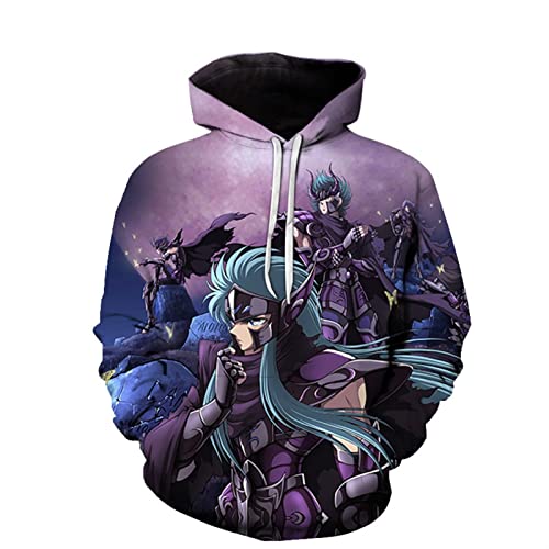 2021 New Hololive Saint Seiya Hoodie Hololive Saint Seiya Print Sudaderas Sudaderas Sudadera Chaqueta Top (Color : 1e, Size : M)