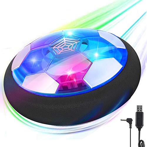 Air Power Football Kid Toy, Balón de Fútbol Flotante Recargable con Luces LED de Colores, Pelota Deportiva, Pelota de Fútbol,Regalo para Niños, Niñas, Juegos de Interior al Aire Libre