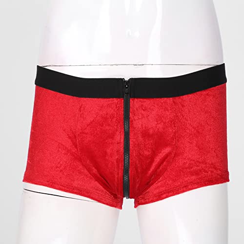 Alvivi Tangas Hombre Sexy para Fiesta Navidad Disfraz de Papá Noel Calzoncillos Masculinos Bóxer Ajustado Sexy Ropa Interior Slips G-String Tipo G XL