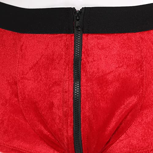 Alvivi Tangas Hombre Sexy para Fiesta Navidad Disfraz de Papá Noel Calzoncillos Masculinos Bóxer Ajustado Sexy Ropa Interior Slips G-String Tipo G XL