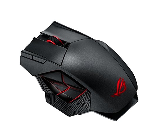 ASUS ROG Spatha - Ratón gaming (12 botones programables, hasta 8200 dpi, conexión por cable y inalámbrica, zócalos intercambiables, chasis de magnesio, interfaz Asus ROG Armoury) Negro