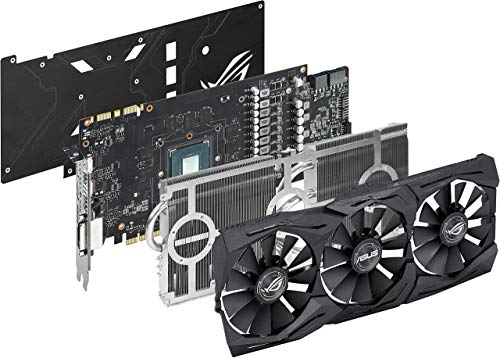 ASUS STRIX-GTX1080-A8G-GAMING - Tarjeta gráfica (Strix, NVIDIA GeForce GTX 1080, 8 GB, GDDR5X, DVI, HDMI, DP) Color Negro (Reacondicionado)