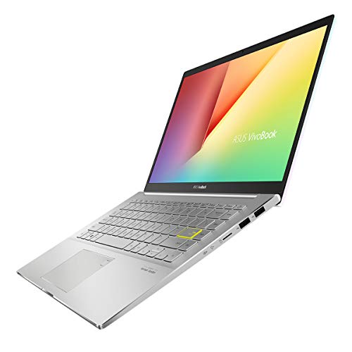 ASUS VivoBook 14 S433FL-EB181 - Ordenador portátil de 14" FullHD (Intel Core i7-10510U, 16 GB RAM, 512 GB SSD, NVIDIA MX250-2GB, sin sistema operativo) Metal Blanco y Plata - Teclado QWERTY español