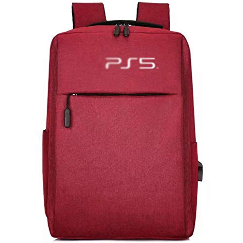 AXDNH Caja de Transporte de Tela para la Bolsa de Almacenamiento de Host PS5 PortableTravel Fundas a Prueba de Golpes a Prueba de Agua para PS5 PlayStation5 Gamepad,Rojo