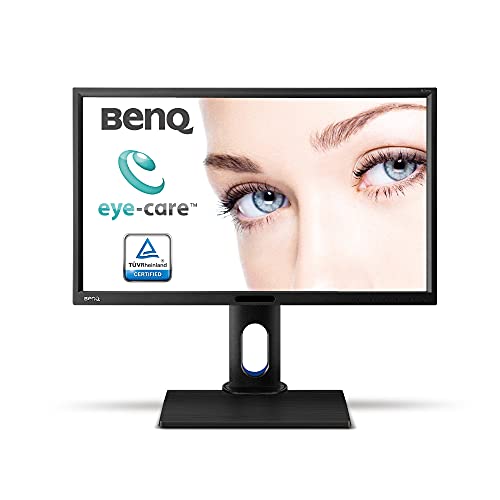 BenQ BL2420PT - Monitor para Diseñadores de 23.8" (2K QHD, 2560x1440, 100% sRGB, Rec. 709, IPS, modo CAD, Low Blue Light , Flicker-free, Altura y Rotación Ajustable), Color Negro