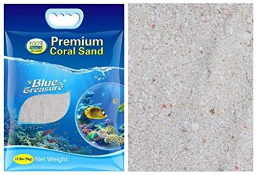 BLUE TREASURE Arena coralina fina 0,5-1 mm biológicamente activa, Aragonita, 5 kg, fondo acuario marino Reef