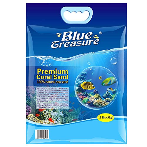 Blue Treasure - Sustrato para acuario (5 kg, arena coral, 0,5 a 2 mm)