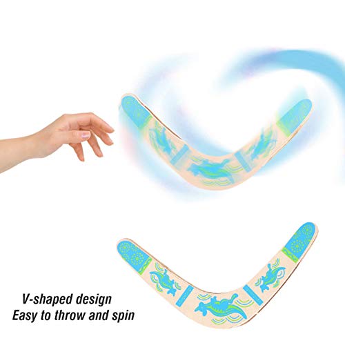 Boomerang en Forma de V Juego de Captura de Disco Volador de Madera Juego de Juguete de Deportes al Aire Libre para niños