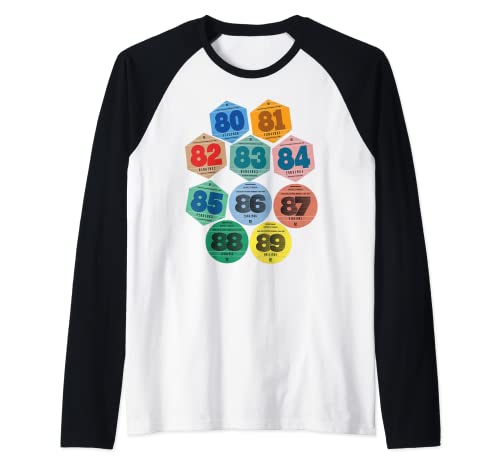 Camiseta Vignettes Automobiles Années 80 Classic Souvenirs Camiseta Manga Raglan