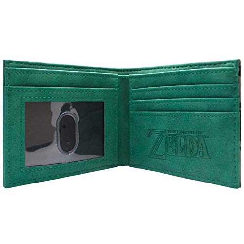 Cartera de Legend of Zelda Link Silueta y Escudo Verde