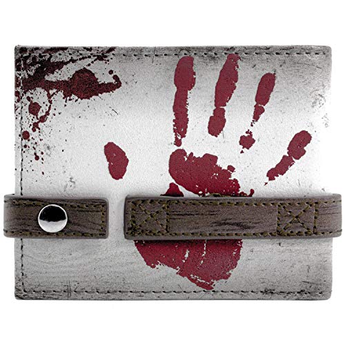 Cartera de Walking Dead No se abra Correa abotonado Gris