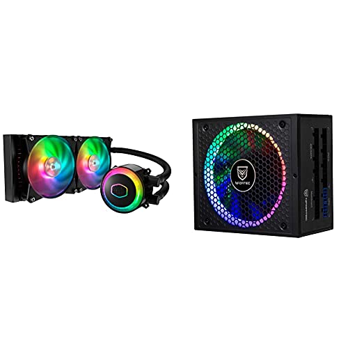 Cooler Master MasterLiquid ML240R RGB Refrigeración a Liquido CPU + Nfortec Sagitta Fuente de alimentación 80 Plus Gold 850w Full Modular con retroiluminación RGB