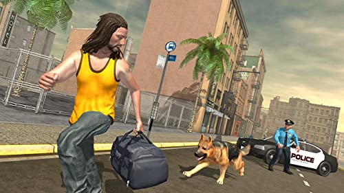 Crime City Police Dog Chase Game 3D : DownTown Criminal Escape Mission 2019