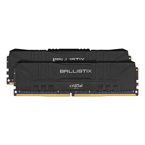 Crucial Ballistix BL2K8G26C16U4B 2666 MHz, DDR4, DRAM, Memoria Gamer para Ordenadores de sobremesa, 16GB (8GB x2), CL16, Negro