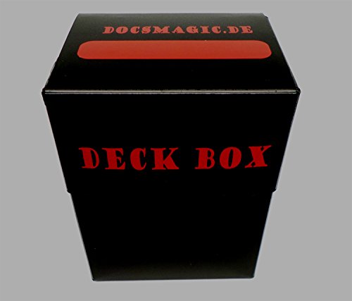 docsmagic.de 8 x Deck Box Black + Card Divider - Caja Negra - PKM - YGO - MTG