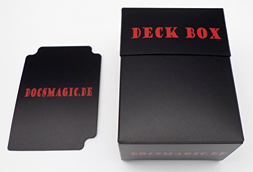 docsmagic.de 8 x Deck Box Black + Card Divider - Caja Negra - PKM - YGO - MTG