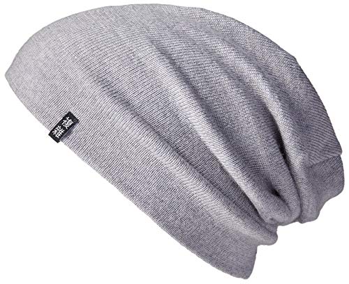 Enter the Complex® Gorro Invierno, Mujer y Hombre, 100% Lana Merino, Gorro de Punto, Casual Beanie, Gris Claro, Talla Única