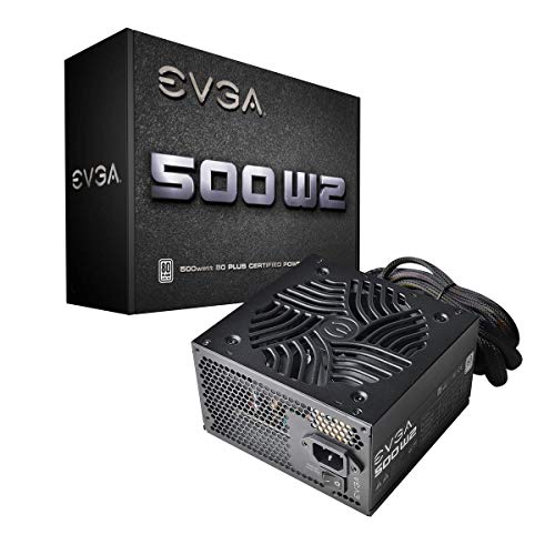 EVGA PSU 500W, W2, Blanco, 6PCS, EU