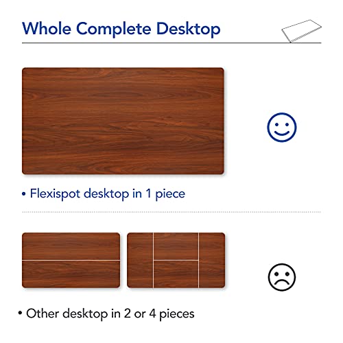 Flexispot Tablero de Mesa, Madera de ingeniería, Caoba, 120 x 60 cm