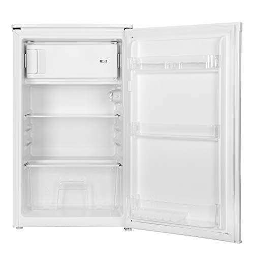 Hisense RR125D4AW1 - Frigorífico Pequeño Table Top, una puerta reversible, Capacidad neta 96 L, 84.7 cm de alto bajo encimera, silencioso 43 dBA, color blanco