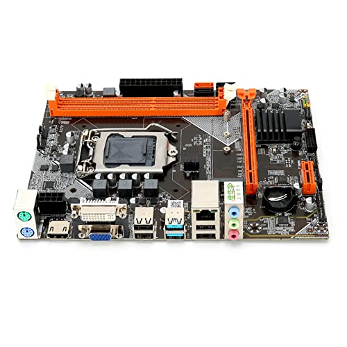 Hopcd Placa Base de Escritorio,Placa Base de Computadora M-ATX,Interfaz de CPU de 1155Pines,Puertos USB 3.0 Duales,Placa Base SATA3.0 B75 M.2,Compatible con Salida Dual VGA+HDMI+DVI/Modo NVME+NGFF