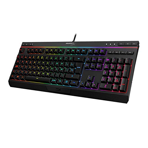 HyperX Alloy Core RGB - Teclado de membrana para videojuegos - Silencioso y Receptivo - Plug & Play - Teclas Retroiluminadas RGB de 5 Zonas - Controles Multimedia Especializados