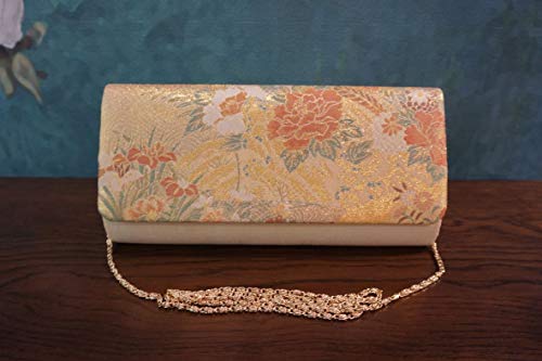 Interact China Bolso de Mano de Noche de Lujo Vintage 100% Tejido a Mano Nishijin Ori Monedero de Brocado de Seda Pochette #101