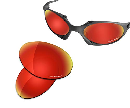 Juego de lentes de repuesto y de goma para gafas de sol Oakley Romeo 1, (Alta Defensa - Polarizada rojo fuego), Talla única