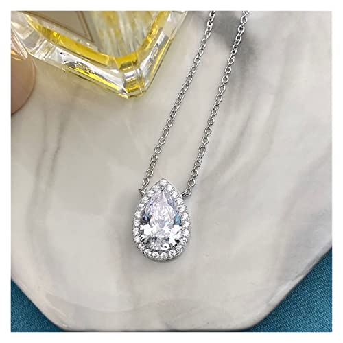 LLLMN Djmax 100% 925 Sterling Silver Sparking High Carbon Diamond Drop Pendant Dorado Blanco Joyería de Boda Regalo