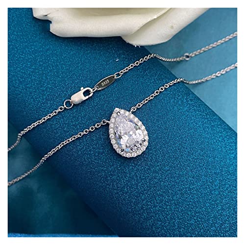 LLLMN Djmax 100% 925 Sterling Silver Sparking High Carbon Diamond Drop Pendant Dorado Blanco Joyería de Boda Regalo