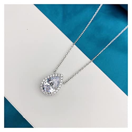 LLLMN Djmax 100% 925 Sterling Silver Sparking High Carbon Diamond Drop Pendant Dorado Blanco Joyería de Boda Regalo