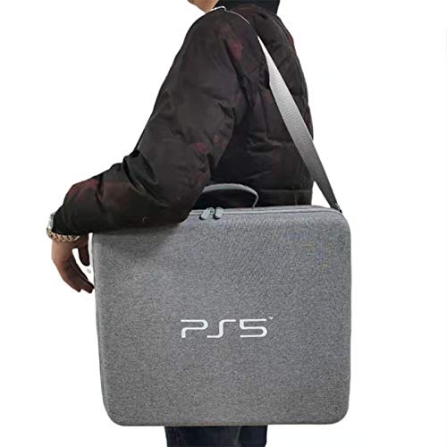 LUONE EVA Funda de Transporte para PS5, Bolsa Almacenamiento de Host Viaje portátil Viajes a Prueba de Golpes a Prueba Agua para PlayStation5 Bolsa de Almacenamiento de Accesorios de Host,Gris