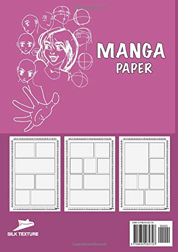 MANGA PAPER STORYBOARD: Manga Cartoon Paper | Grid with Markers | blank comic strips | A4 - Drawing Area (16x25cm) | 50 Sheets | ... VIOLET cover - Practice drawing