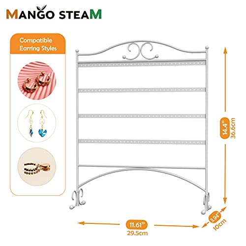 Mango Steam Organizador de Joyas para Colgar Pendientes, Blanco