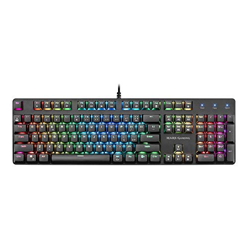 MARSGAMING MK5, Teclado Mecánico, Switch OUTEMU SQ Marrón, CHROMARGB, Portugués