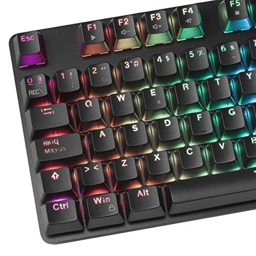 MARSGAMING MK5, Teclado Mecánico, Switch OUTEMU SQ Marrón, CHROMARGB, Portugués