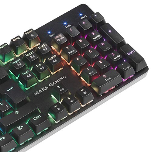 MARSGAMING MK5, Teclado Mecánico, Switch OUTEMU SQ Marrón, CHROMARGB, Portugués