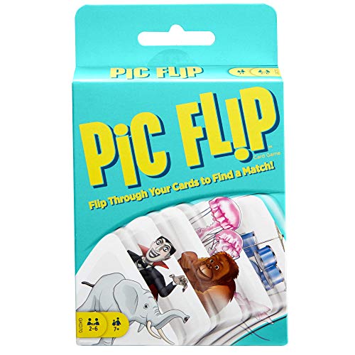 Mattel Games- Pic Flip Juego de Cartas Para Niños, Multicolor (GKD70)