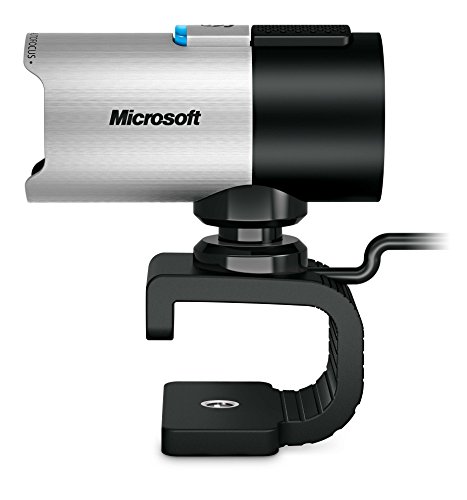 Microsoft LifeCam Studio - Webcam (Seguimiento de cara, Full HD, función de foto, micrófono incorporado, tipo de montaje: Clip/Stand, trípode montable), negro y plata