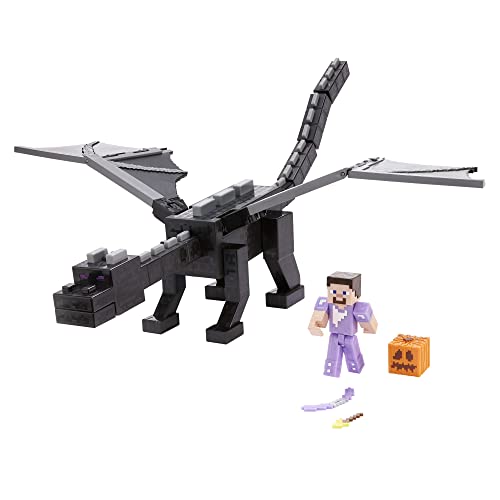 Minecraft Dragón de Ender definitivo Dragón de juguete con luces y sonidos, incluye 1 figura con accesorios Mattel GYR76