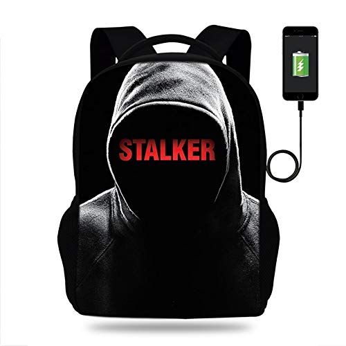 Mochilas Infantiles 17 Pulgadas Stalker Shadow of Chernobyl Mochila Universitaria Cargador USB Mochila Escolar Mochilas Portátiles para Adolescentes Niños Mochila Preguntar Al Vendedor por Estilos