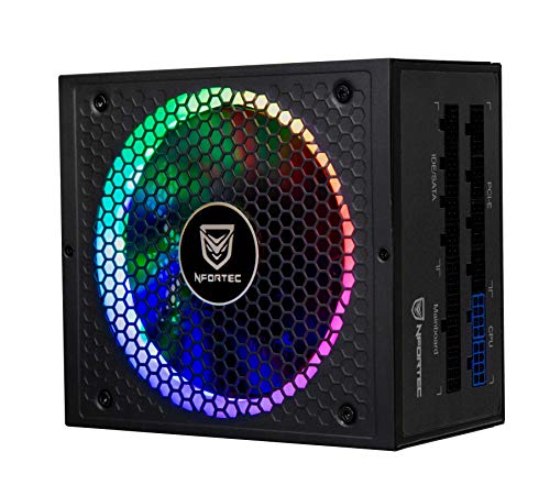 Nfortec Sagitta Fuente de alimentación 80 Plus Gold 850w Full Modular con retroiluminación RGB en Diferentes Efectos y Colores.