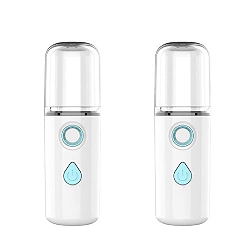 nJiaMe Nano Facial brumisateur Steamer Cool Pulvérisateur beauté Facial Steamer hydratant hydratante pour soins de la Peau USB Rechargeable Blanc 1pc