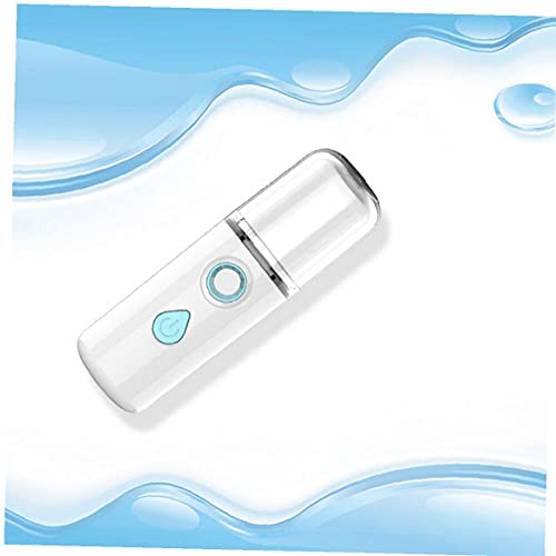 nJiaMe Nano Facial brumisateur Steamer Cool Pulvérisateur beauté Facial Steamer hydratant hydratante pour soins de la Peau USB Rechargeable Blanc 1pc