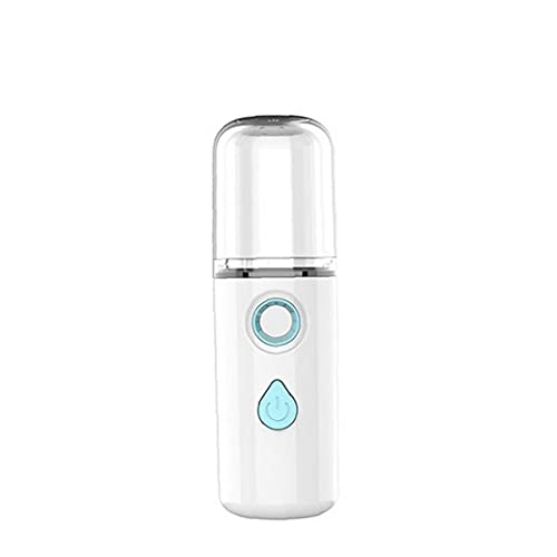 nJiaMe Nano Facial brumisateur Steamer Cool Pulvérisateur beauté Facial Steamer hydratant hydratante pour soins de la Peau USB Rechargeable Blanc 1pc