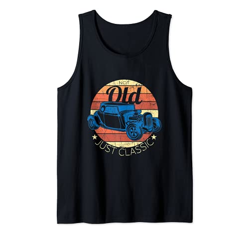 Not Old Just Retro Vintage Car Design Automobile Camiseta sin Mangas