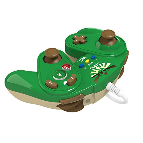 PDP - Mando Fight Pad Con Cable, Diseño Link (Nintendo Wii U)