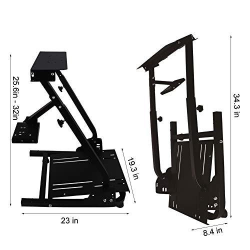 Racing Steering Wheel Stand, Height Adjustable Pro Driving Simulator Cockpit Compatible with Logitech G25，G27,G29,G920