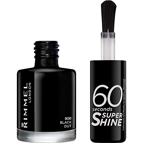 Rimmel Nail Polish 60 Seconds Super Shine By Rita Ora 900 Rita's Black Lakier do paznokci 8ml